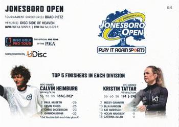 2023 Disc Golf Pro Tour - Event Champions #E4 Jonesboro Open (Calvin Heimburg / Kristin Tattar) Back